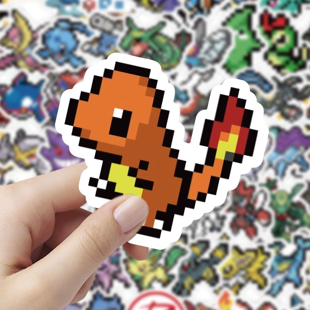 Laptop Accessories Cute - 60개 픽셀 포켓몬 스티커 귀여운 포켓