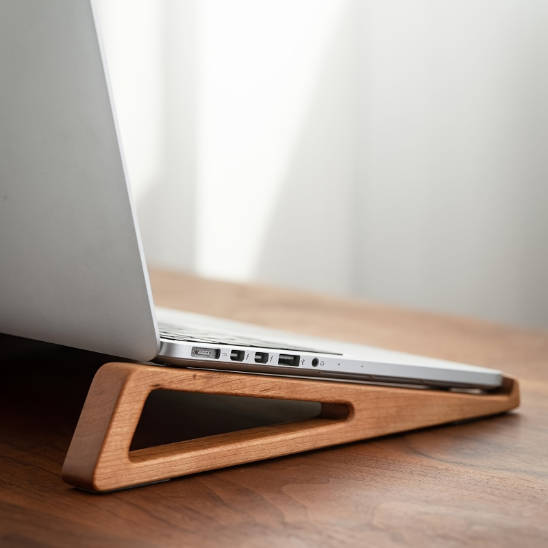 Laptop Accessories Design - 휴대용 접이식 나무 노트북 스탠드 -