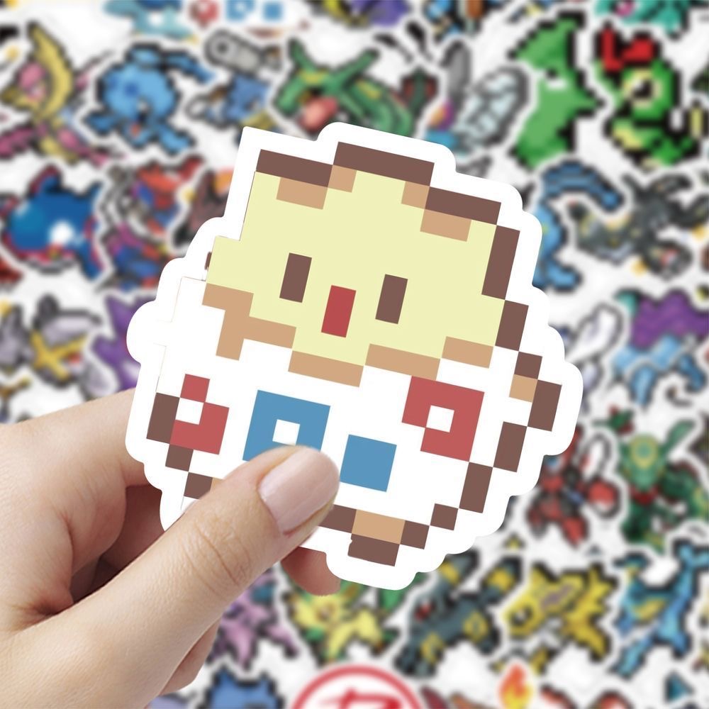 60개 픽셀 포켓몬 스티커 귀여운 포켓 몬스터 방수 데 - Laptop Accessories Cute 리뷰 및 가격