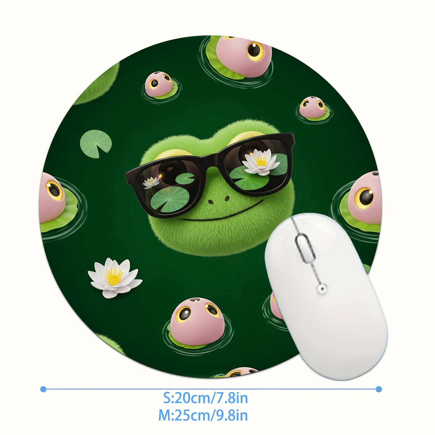 연꽃 패턴 디자인의 사랑스러운 개구리 작은 마우스 패드 - Laptop Accessories Design 리뷰 및 가격