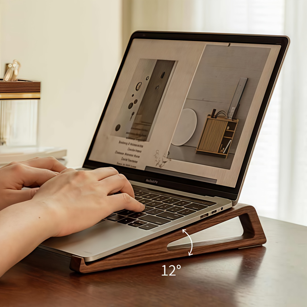 휴대용 접이식 목재 노트북 스탠드 - 인체공학적 12  - Laptop Accessories Design 리뷰 및 가격