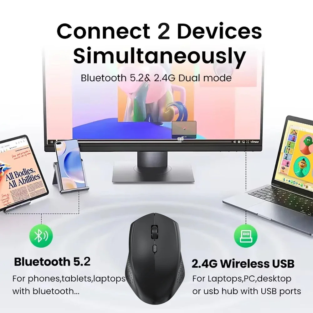 KEBIDUMEI 듀얼 모드 블루투스 2.4G 무선 마 - Laptop External Accessories 리뷰 및 가격