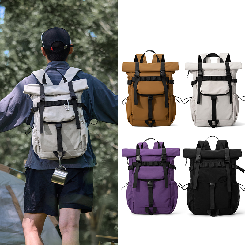 신형 남성용 롤탑 확장형 여행 백팩 노트북 백팩 아웃도 - Laptop Bag Waterproof 리뷰 및 가격