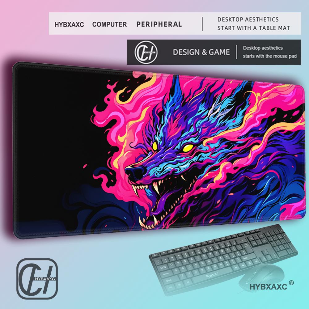 HYBXAXC 대형 게이밍 마우스 패드 흑백 늑대 무리 - Laptop Accessories Design 리뷰 및 가격