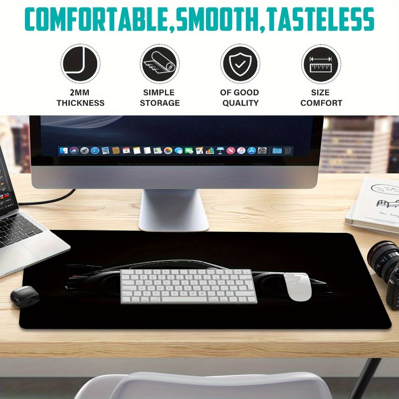 대형 무광 블랙 게이밍 마우스 패드 고무 미끄럼 방지  - Laptop Accessories Design 리뷰 및 가격