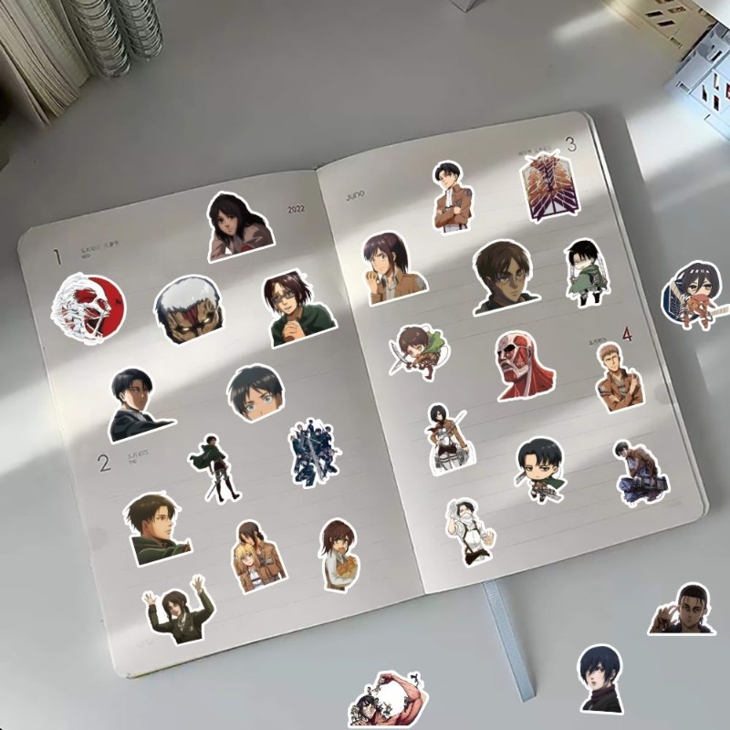 60Pcs 진격의 거인 애니메이션 스티커 귀여운 미적  - Laptop Accessories Cute 리뷰 및 가격