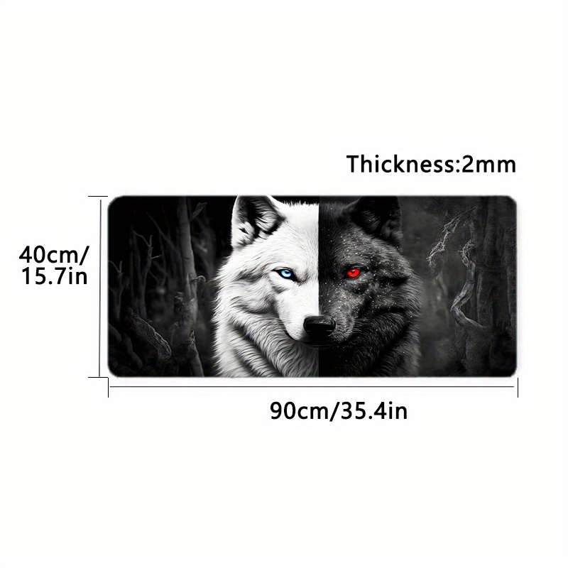 대형 게임용 마우스 패드 흑백 늑대왕 디자인 미끄럼 방 - Laptop Accessories Design 리뷰 및 가격