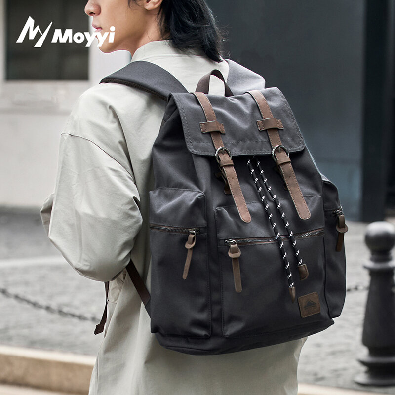 MOYYI 27L 남성용 대형 플랩 백팩 드로스트링 멀 - Laptop Bag Waterproof 리뷰 및 가격